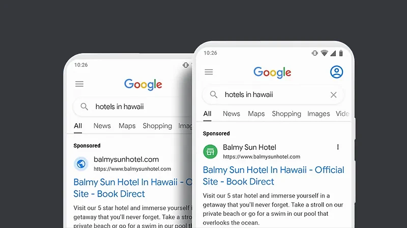 Google Ads business name and logo in text ads