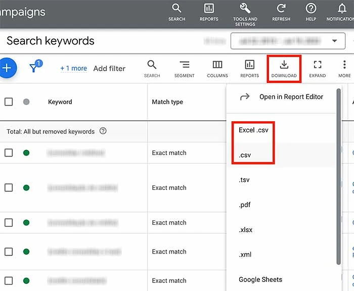 Download as csv file
