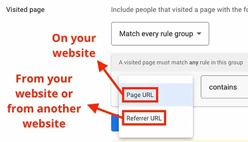 Page url and referrer url
