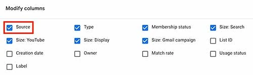 Check columns