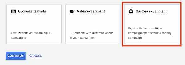 Custom experiment