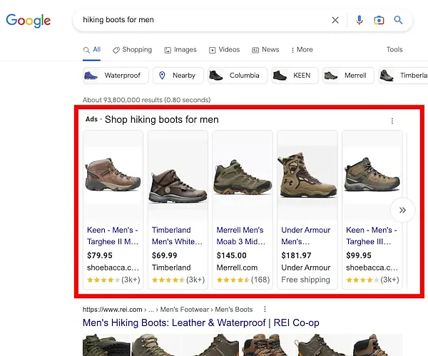 Shopping ads