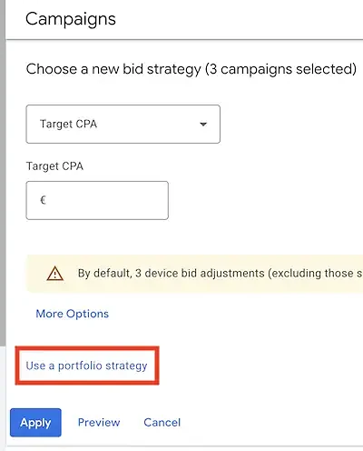 Use a portfolio strategy