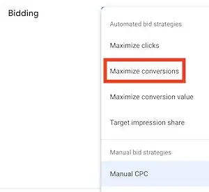 Maximize conversions