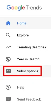 Google Trends subscriptions