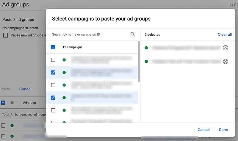 Campaign picker