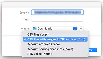 CSV files with images in Zip archives (*.zip)