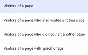 Visitors of a page