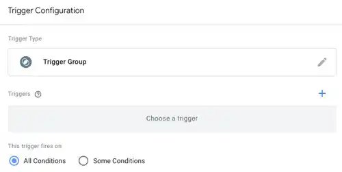 tag manager trigger group